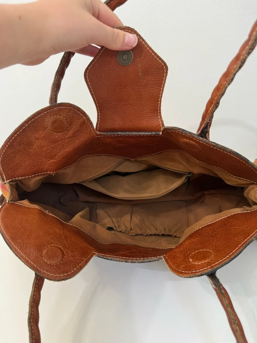 Patricia Nash Heritage Lione Multi Floral Pleated Leather Tote Satchel Bag Purse